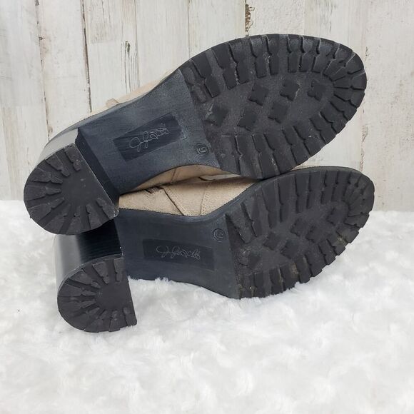 Jaclyn Smith Rubi Chunky Ankle Boots Taupe Size 9 - Picture 7 of 10